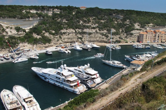 The Port of Bonifacio, Corsica. Showing just how diverse boats can be.